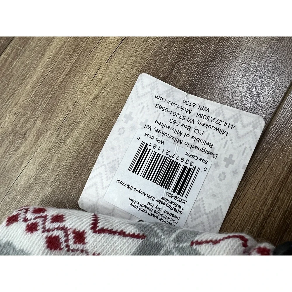 New‎ Size OSFM LUK EES Snowflakes Holiday Socks By MUKLUKS